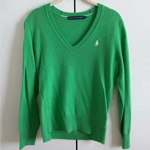 Polo Ralph Lauren Vibrant Green V-Neck Sweater